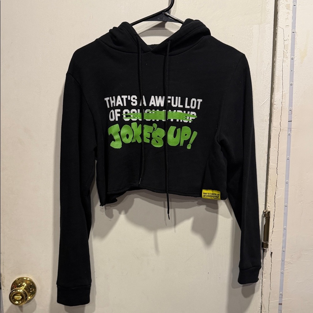 Awful Lot of Cough Syrup x Joke’s Up cropped hoodie
